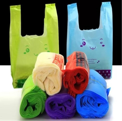 Biodegradable PLA T Shirt Compostable Grocery Bags For Take Out